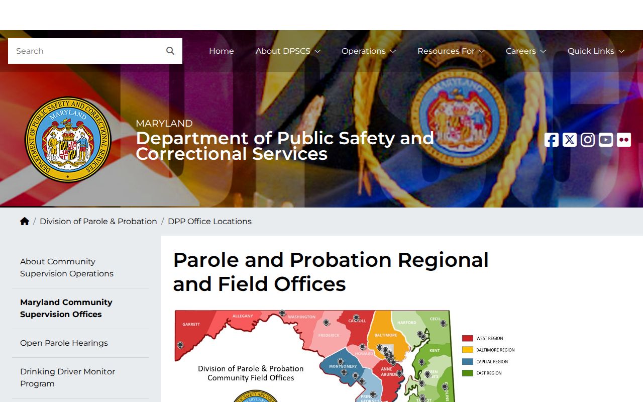 Prince George’s County parole and probation office directory