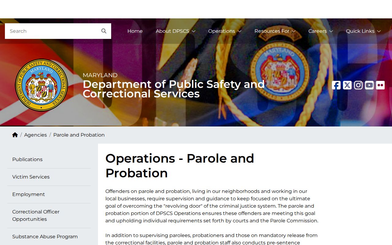 Prince George’s County parole probation supervision and warrant agency information